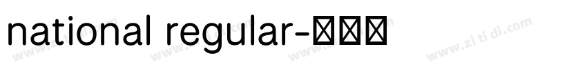 national regular字体转换